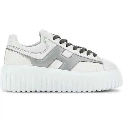 White Sneakers H-Stripes H Spezzata , female, Sizes: 8 UK - Hogan - Modalova