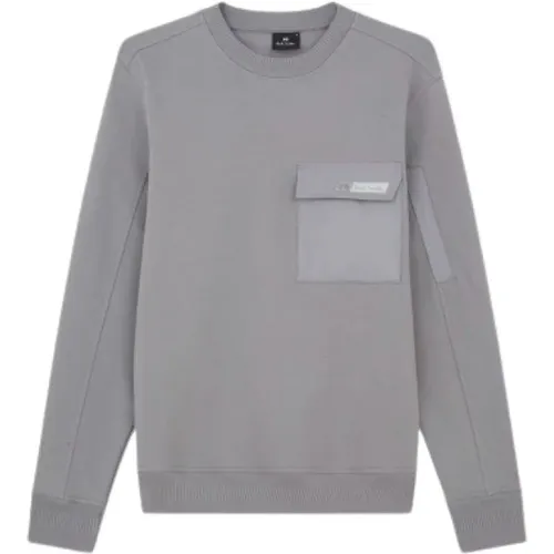 Taschen-Sweatshirt in Mixed Media , Herren, Größe: S - PS By Paul Smith - Modalova