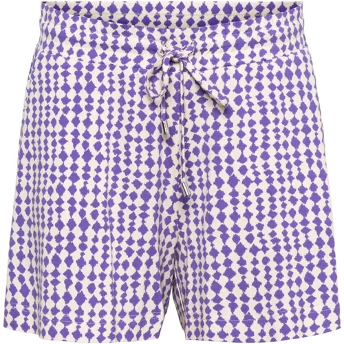 Stilvolle Jersey-Shorts mit Details , Damen, Größe: L - &Co Woman - Modalova
