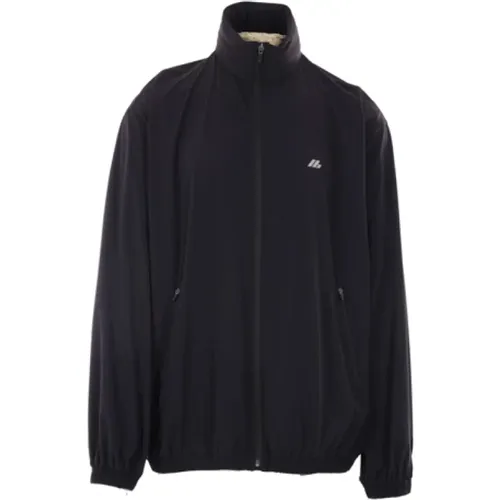 Windbreaker Jacket with Reflective Logo Print , male, Sizes: M, S - Balenciaga - Modalova