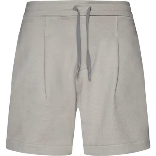 Grey Jersey Shorts with Pleat Detailing , male, Sizes: S, L, XL - A Paper Kid - Modalova