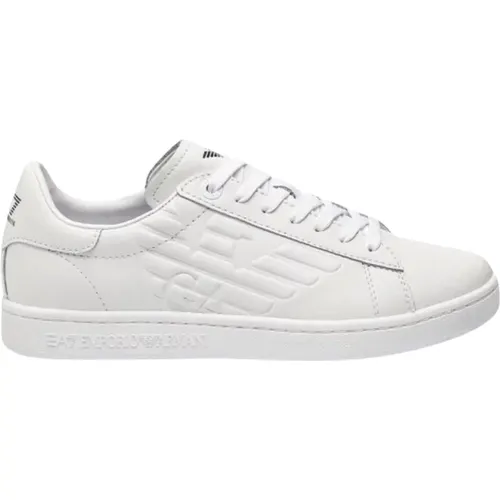 Men's Logo Embossed Sneakers , male, Sizes: 8 UK, 9 1/3 UK, 10 2/3 UK, 10 UK, 7 1/3 UK, 6 UK, 11 1/3 UK, 8 2/3 UK, 12 UK - Emporio Armani EA7 - Modalova