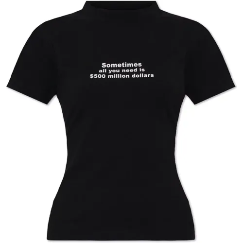 T-Shirt mit Druck , Damen, Größe: S - Vetements - Modalova