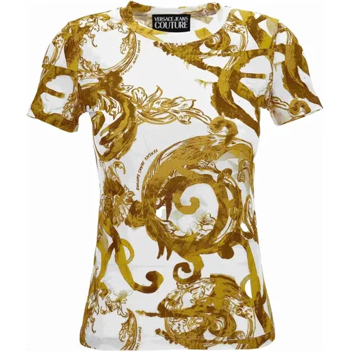 Stilvolle T-Shirts und Polos , Damen, Größe: 2XS - Versace Jeans Couture - Modalova