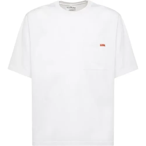 Solid Color Cotton T-Shirt , male, Sizes: M, XL - Acne Studios - Modalova