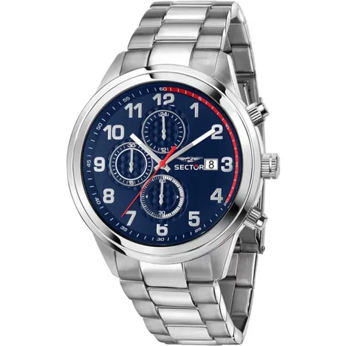 Chronograph 670 Blue Dial Stainless Steel , male, Sizes: ONE SIZE - Sector No Limits - Modalova