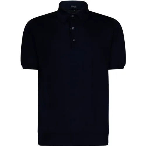 T-shirts and Polos with Three-Button Closure , male, Sizes: S, M, L - Kiton - Modalova