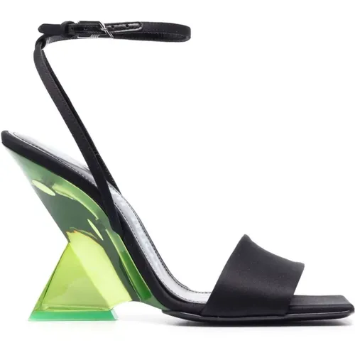 Cheope Poly Wedge Sandals - /Green/Transparent , female, Sizes: 7 UK, 4 UK, 5 UK, 3 UK, 4 1/2 UK - The Attico - Modalova