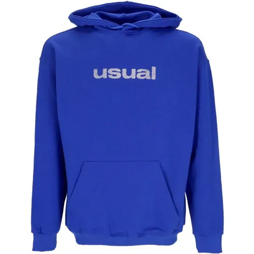 D Hoodie Leichter Sweatshirt Blau , Herren, Größe: M - Usual - Modalova