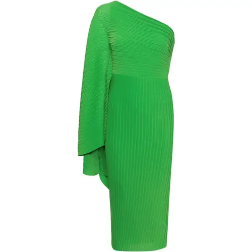 Grünes One-Shoulder Drapiertes Kleid - Solace London - Modalova