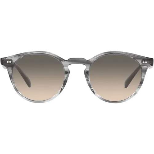 Striped Grey Sunglasses Romare SUN , unisex, Sizes: 48 MM - Oliver Peoples - Modalova