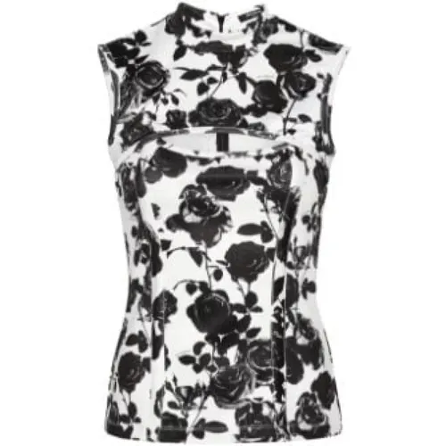 Floral Print Top Style , female, Sizes: S - Balmain - Modalova