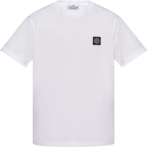 Weiße T-Shirts und Polos , Herren, Größe: XL - Stone Island - Modalova