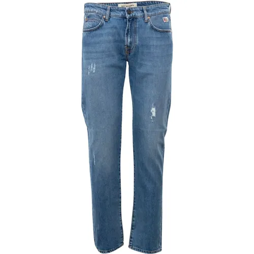 Italian Slim-Fit Denim Jeans , male, Sizes: W34, W38, W33, W32, W35 - Roy Roger's - Modalova