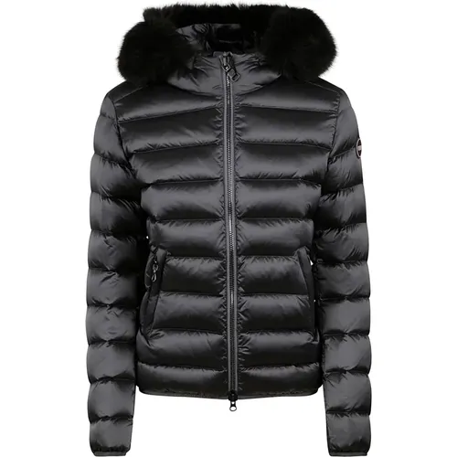 Heavy Nylon Puffer Jacket with Faux Fur Hood , female, Sizes: 2XS, S, M - Colmar - Modalova