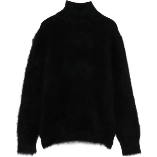 Mohair Sweater Knitted Brushed Ribbed , female, Sizes: S, M - alberta ferretti - Modalova