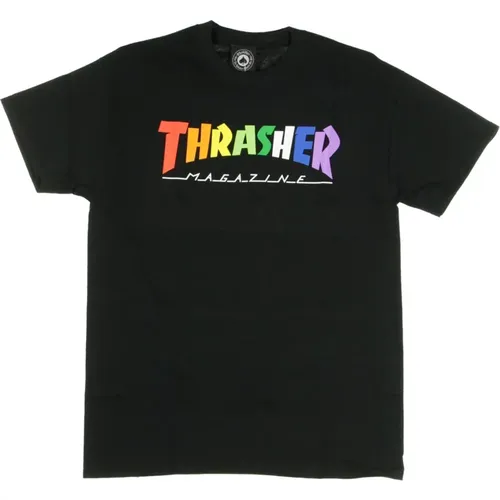 Multicolor Rainbow Logo Tee T-shirt , unisex, Sizes: L, M, XL, S - Thrasher - Modalova