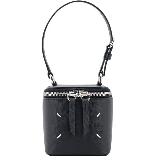 Leather Handbag with Zip Closure , female, Sizes: ONE SIZE - Maison Margiela - Modalova