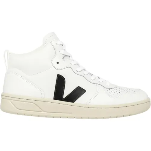 Leather Sneakers with V Detailing , male, Sizes: 10 UK, 8 UK, 11 UK, 6 UK, 3 UK - Veja - Modalova