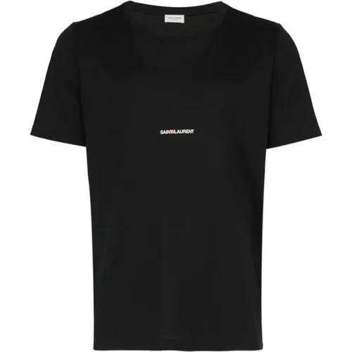 Rive Gauche T-Shirt , male, Sizes: XL, S, L - Saint Laurent - Modalova