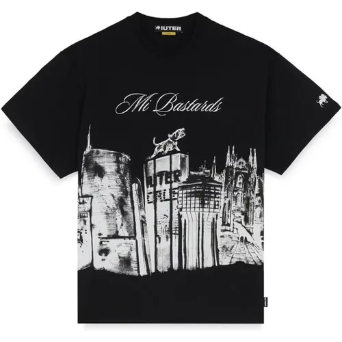 Skyline Tee in Schwarz Baumwolle - IUTER - Modalova