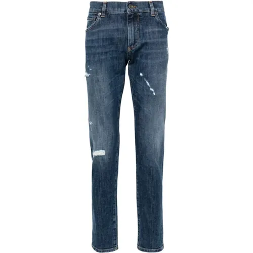 Lusso Denim Pants with Ripped Detailing , male, Sizes: M, L, 2XL, XL, 4XL, S, 3XL - Dolce & Gabbana - Modalova