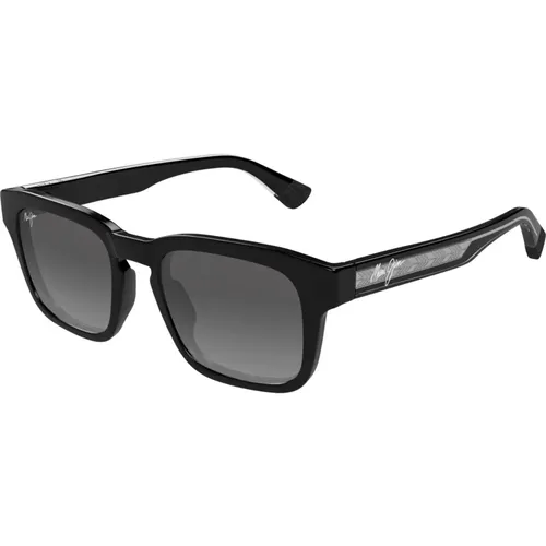 Schwarze Graue Sonnenbrille Stilvoll Alltagsgebrauch , unisex, Größe: 52 MM - Maui Jim - Modalova