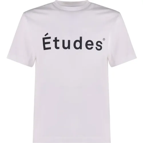 Cotton Logo Print T-Shirt , male, Sizes: S, M - Études - Modalova