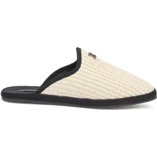 Bay Gewebte Raffia Flats Mules , Damen, Größe: 37 EU - Casadei - Modalova