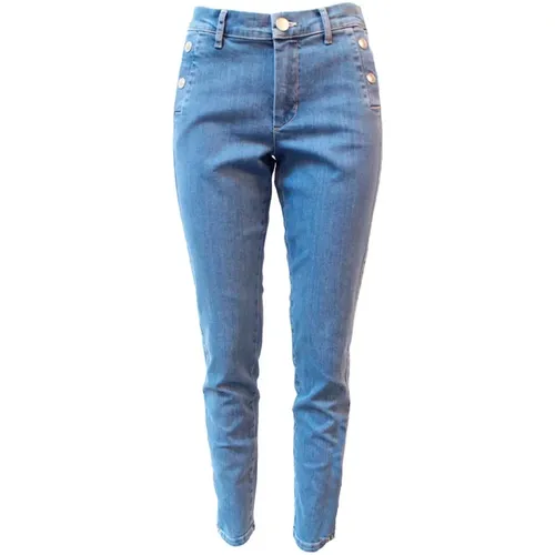 Light Denim Slim-fit Jeans for Women , female, Sizes: 3XL, 2XL - 2-Biz - Modalova