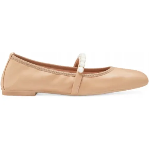 Goldene Dekorative Ballerina Flats , Damen, Größe: 39 EU - Stuart Weitzman - Modalova