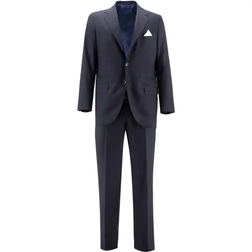 Handcrafted Wool Suit, Regular Fit , male, Sizes: L, 2XL, XL - Kiton - Modalova