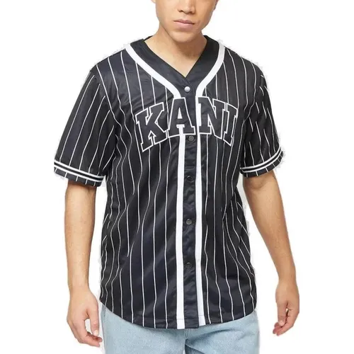 Pinstripe Baseball Shirt Spring/Summer Collection , male, Sizes: L, S, M, XS, XL - Karl Kani - Modalova