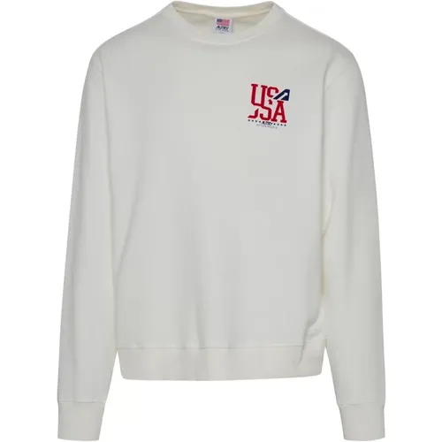 Weiße Baumwoll-Sweatshirt , Herren, Größe: XL - Autry - Modalova