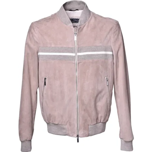 Jacket in suede , male, Sizes: 2XL, 3XL, XL, 4XL - Baldinini - Modalova