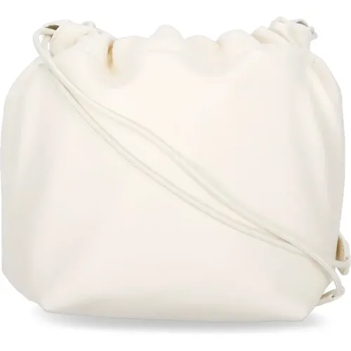 Ivory Leather Shoulder Bag for Women , female, Sizes: ONE SIZE - Jil Sander - Modalova