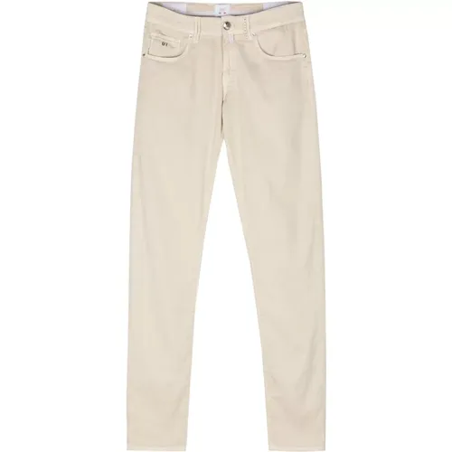 Linen/Cotton Trousers with Side Pockets , male, Sizes: W36, W38, W32, W33, W34 - Tramarossa - Modalova