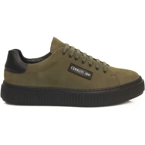 Herren Leder Sneakers mit Gummisohle , Herren, Größe: 42 EU - Cerruti 1881 - Modalova