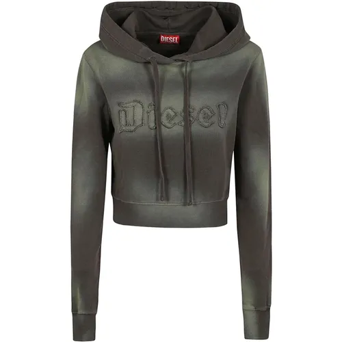 Grauer Sweatshirt mit Rauer Textur - Diesel - Modalova