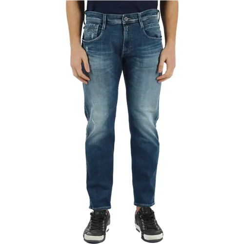 Vintage Slim Fit Jeans , Herren, Größe: W32 L32 - Replay - Modalova