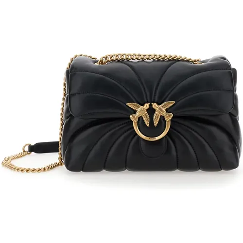 Klassische Love Puff Schwarze Tasche , Damen, Größe: ONE Size - pinko - Modalova