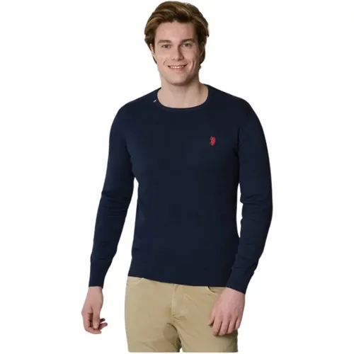 Cotton Crew Neck Sweater , male, Sizes: XL, 2XL, L, 3XL, 4XL - U.s. Polo Assn. - Modalova