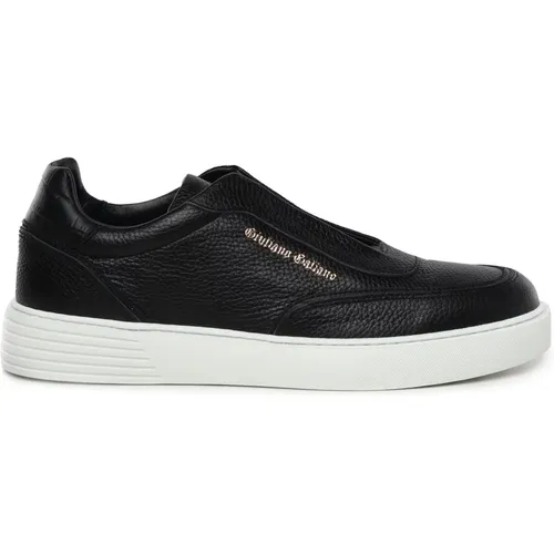 Leather Sneakers with Logo , male, Sizes: 7 UK, 8 UK, 13 UK, 11 UK, 12 UK, 9 UK, 10 UK, 6 UK - Giuliano Galiano - Modalova