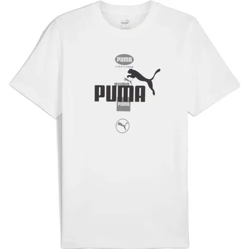 Kraft T-shirt , Herren, Größe: M - Puma - Modalova