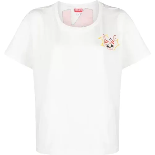 Grafikdruck T-Shirt , Damen, Größe: M - Kenzo - Modalova
