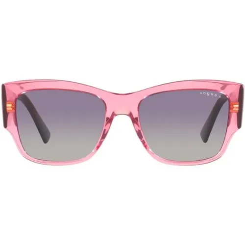 Transparente Rosa/Graue Sonnenbrille,Havana/Burgundy Shaded Sonnenbrille - Vogue - Modalova