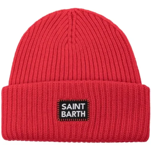 Ribbed Wool Beanie Hat , male, Sizes: ONE SIZE - MC2 Saint Barth - Modalova