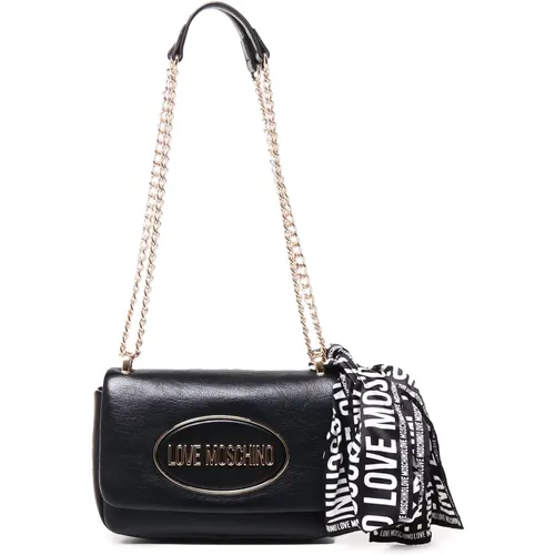 Flap Clutch Shoulder Bag , female, Sizes: ONE SIZE - Love Moschino - Modalova