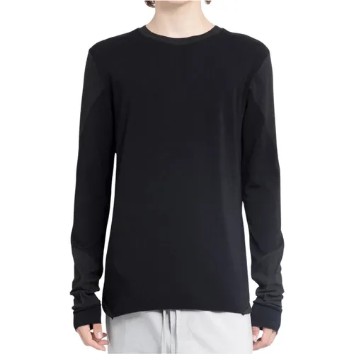 Schwarzes Langarm T-Shirt,T-Shirts,Weiße Langarm Baumwoll Modal T-shirt - Thom Krom - Modalova