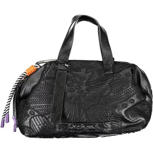 Schwarze Handtasche mit verstellbaren Griffen und Taschen - Desigual - Modalova
